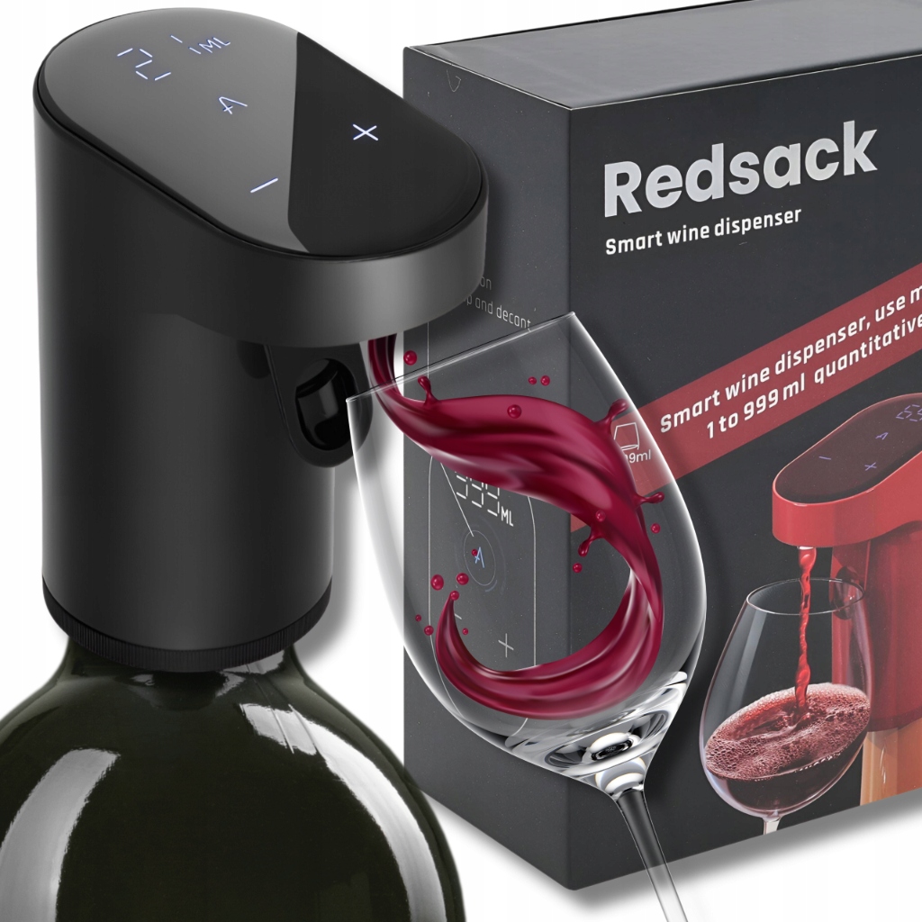 REDSACK WP-007 Elektrický inteligentný dávkovač na víno, vodku a whisky